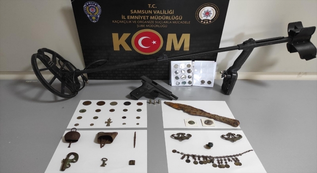 Tarihi eser kaçakçılarına yönelik ”Miras Operasyonu”nda Samsun’da 3 şüpheli yakalandı