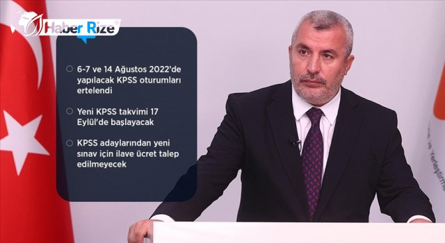 ÖSYM Başkanı Ersoy: KPSS oturumları iptal edildi