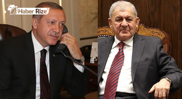 Erdoğan'dan Irak Cumhurbaşkanı Reşid'e tebrik telefonu