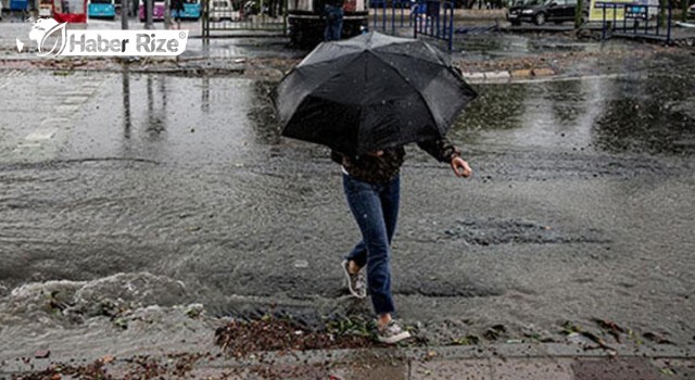 Rize'nin kıyı kesimlerinde kuvvetli yağış uyarısı