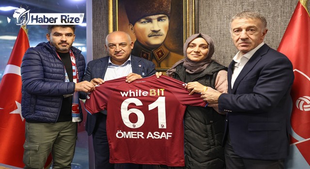 Trabzonspor, organları bağışlanan Ömer Asaf'ın ailesini konuk etti