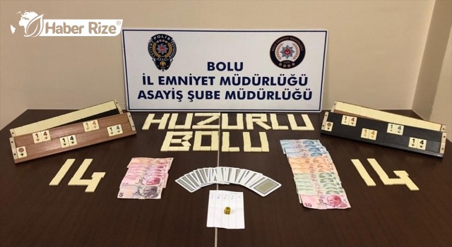 Bolu’da kumar oynayan 8 kişiye 14 bin 552 lira ceza