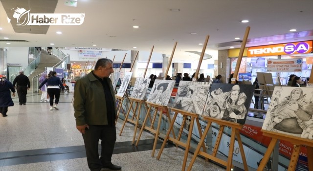 Lise öğrencileri ”Afet ve insan” temalı resim sergisi açıtı