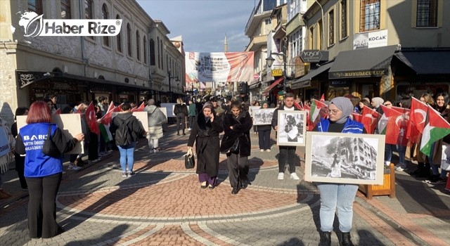 Bartın Üniversitesi Öğrencileri, İsrail'in Filistin'e yönelik saldırılarını protesto etti