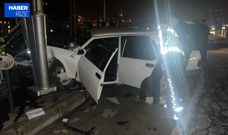 Rize’de iki otomobilin çarpıştığı kazada bir kişi yaralandı