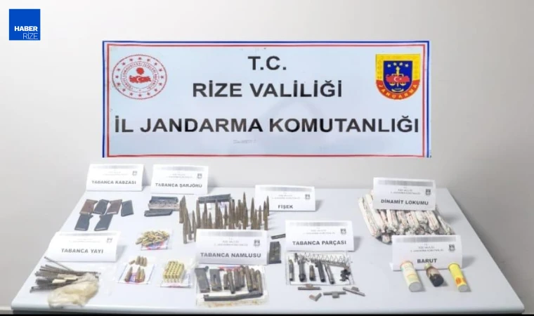 Rize'de Silah Atölyesine Baskın: Dinamit ve Silah Parçaları Ele Geçirildi