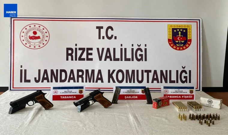 Rize'de silah kaçakçılığı operasyonunda 2 şüpheli yakalandı