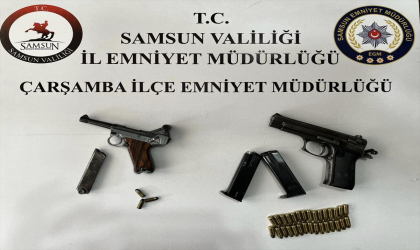 Samsun’da silah kaçakçılığı operasyonunda 2 zanlı yakalandı