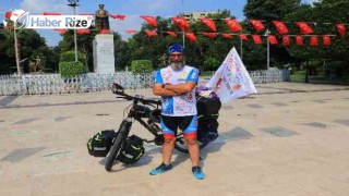 Hasta çocuklar için "emanet" bisikletle Adana'dan Türkiye turuna çıktı