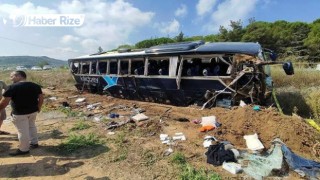 Tur otobüsü devrildi: 1 ölü ve 54 yaralı