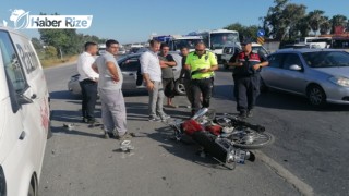 Motosikletten düşen sürücü ağır yaralandı