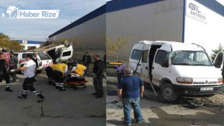 Minibüs ile pikabın çarpıştığı kazada 5 kişi yaralandı