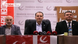 Yeniden Refah Partisi Genel Başkanı Fatih Erbakan, Kayseri'de