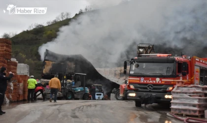 Trabzon’da çıkan iş yeri yangını söndürüldü