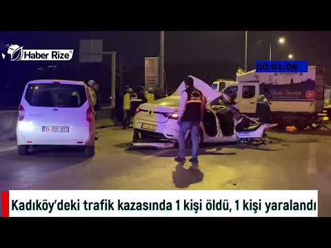 #rize #kaza Kadıköy'deki trafik kazasında 1 kişi öldü, 1 kişi yaralandı