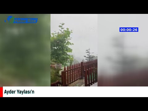 #rize #afet Ayder Yaylası’nda dolu yağışı etkili oldu