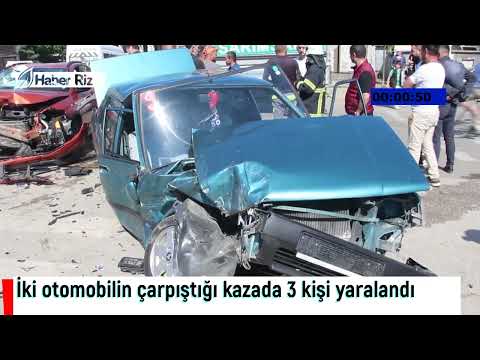 #ordu #rize İki otomobilin çarpıştığı kazada 3 kişi yaralandı