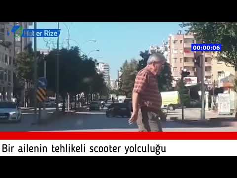 Bir ailenin tehlikeli scooter yolculuğu