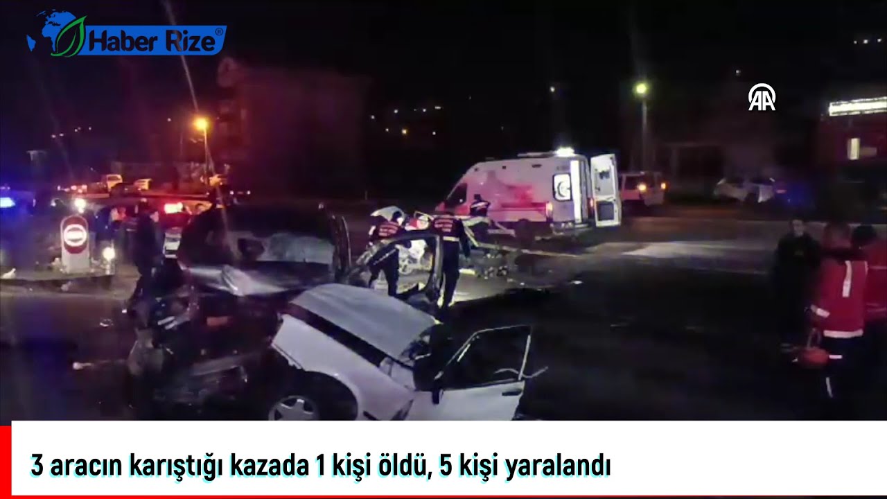 Zonguldak'ta 3 aracın karıştığı kazada 1 kişi öldü,5 kişi yaralandı #zonguldak #sondakika #haberrize