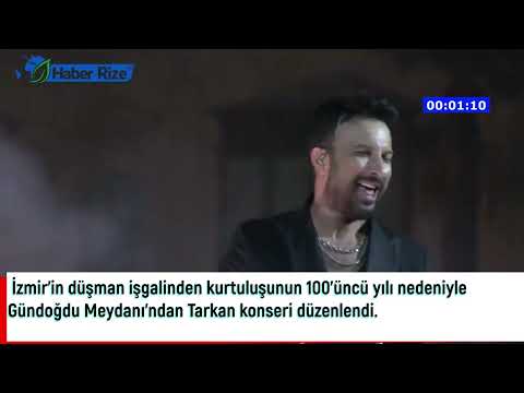 İzmir'in kurtuluşu etkinliğinde şarkıcı Tarkan konser verdi #rize #tarkan #konser #izmir