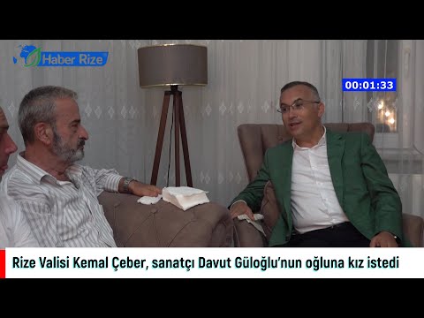 #rize #kemalceber Rize Valisi Kemal Çeber, sanatçı Davut Güloğlu'nun oğluna kız istedi
