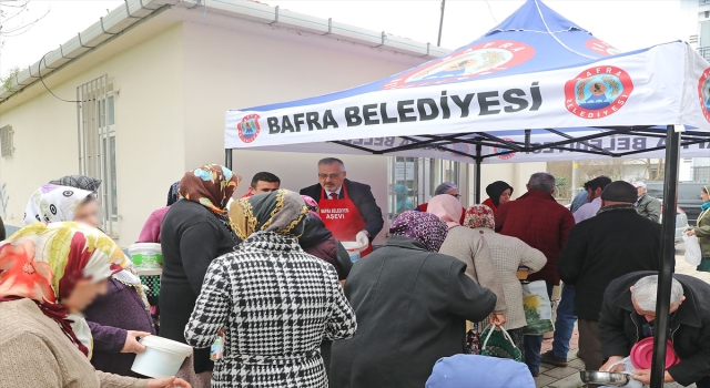 Bafra Belediyesi her gün sıcak yemek veriyor