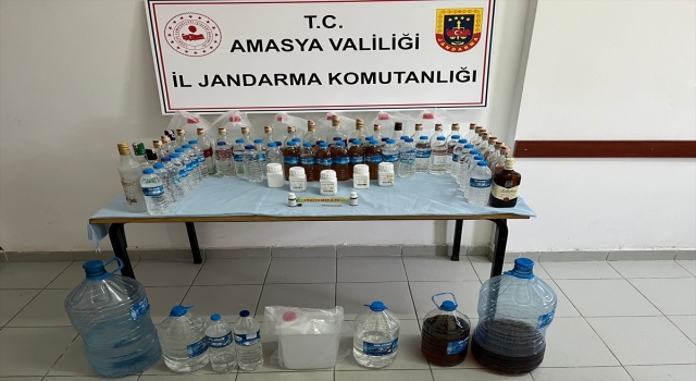 Amasya’da 105 litre sahte içki ele geçirildi