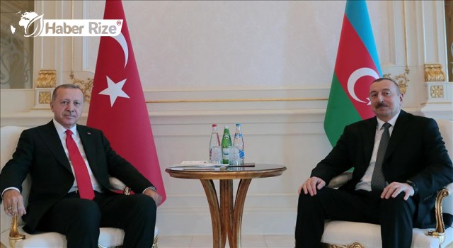 Cumhurbaşkanı Erdoğan, Azerbaycan Cumhurbaşkanı İlham Aliyev ile bir araya geldi