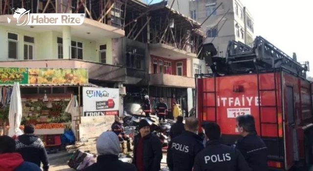 Silifke'de iş yerinde çıkan yangın korkuttu