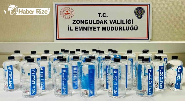  37 şişe etil alkol ele geçirildi