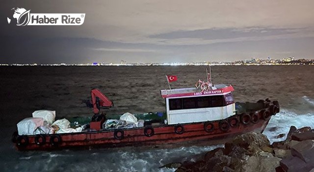 Balıkçı teknesi karaya oturdu