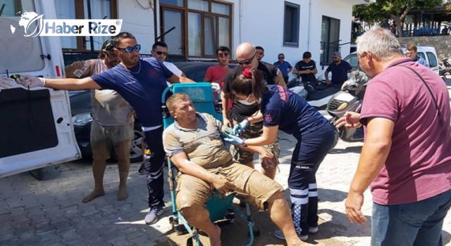 Datça'da göçük altında kalan 2 işçi kurtarıldı