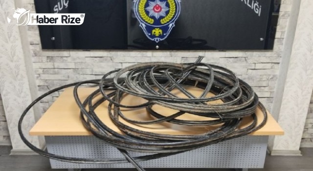 Okuldan kablo çalan hırsız kameralara yakalandı