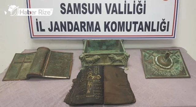 Samsun'da tarihi eser operasyonunda 8 amfora ele geçirildi