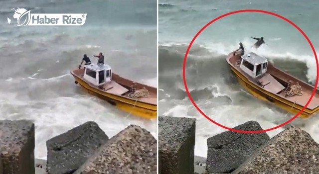 Tekneden denize atlayan balıkçılar zor anlar yaşadı