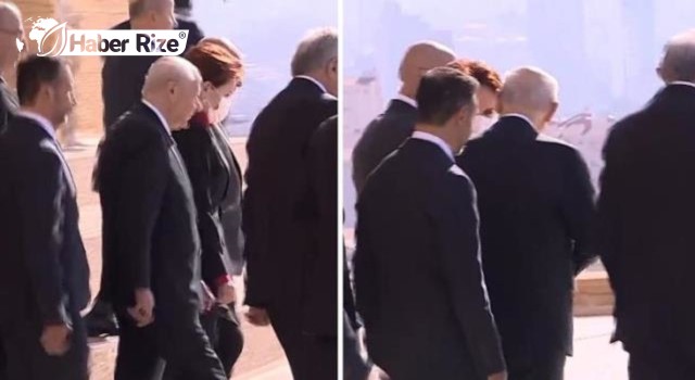 Meral Akşener ile Devlet Bahçeli tokalaştı