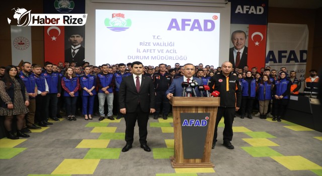 Vali Çeber: “137 arkadaşımız Rize AFAD Müdürlüğü bünyesinde göreve başladı”