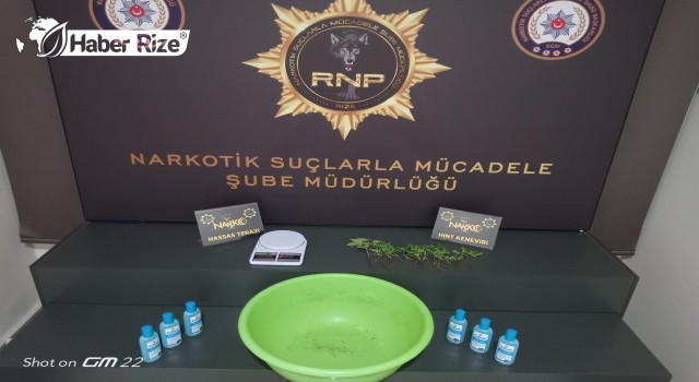 Rize’de uyuşturucu operasyonu