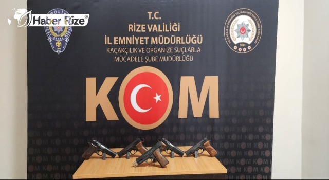 Durdurulan araçta 5 adet ruhsatsız tabanca ele geçirildi