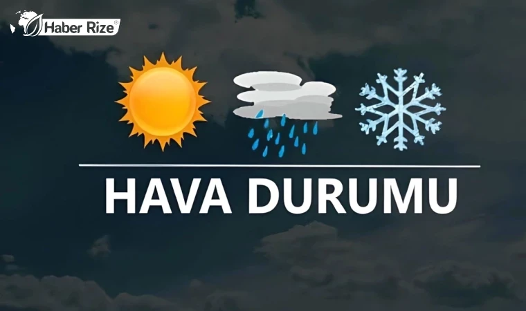 27 Mart Çarşamba Rize'de Hava Durumu