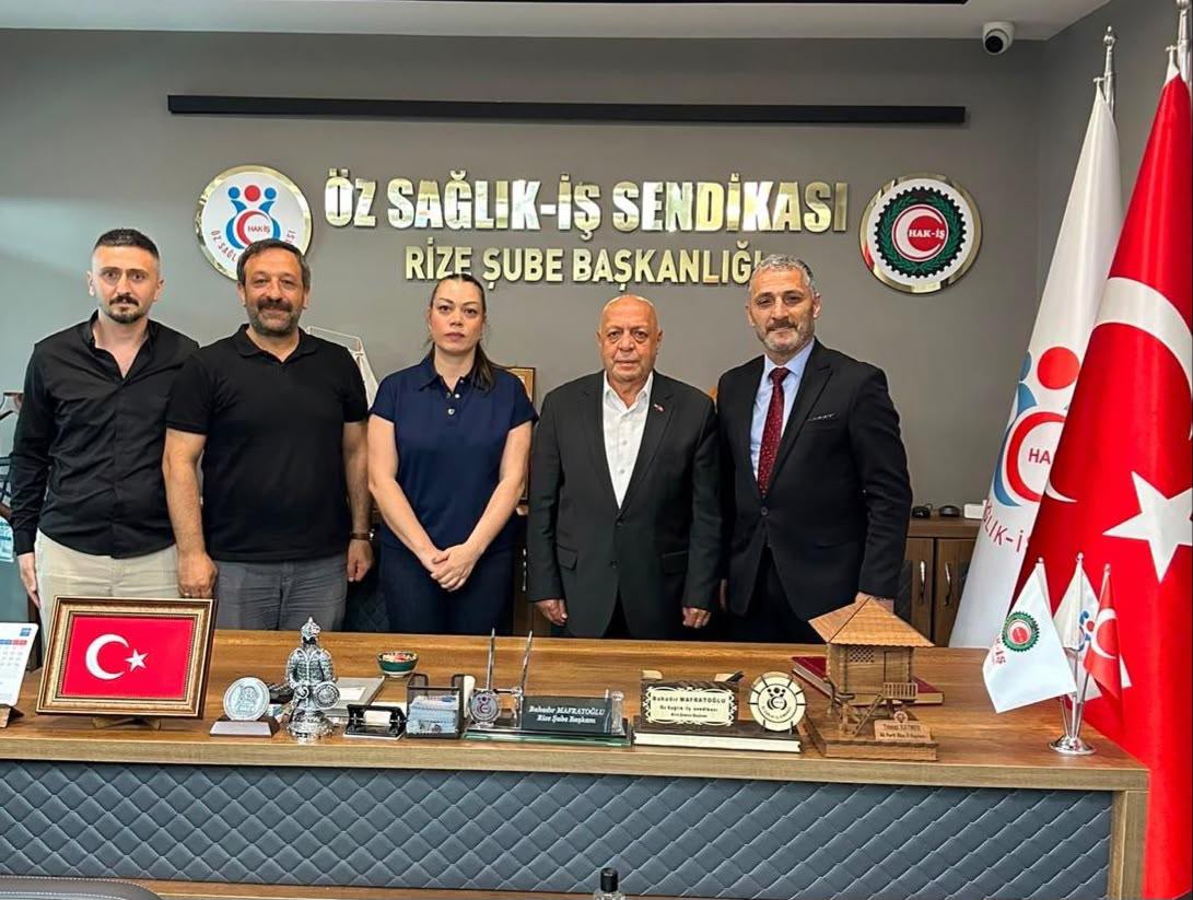 Mahmut Arslan'dan Rize'de Öz Sağlık-İş Şubesine Ziyaret